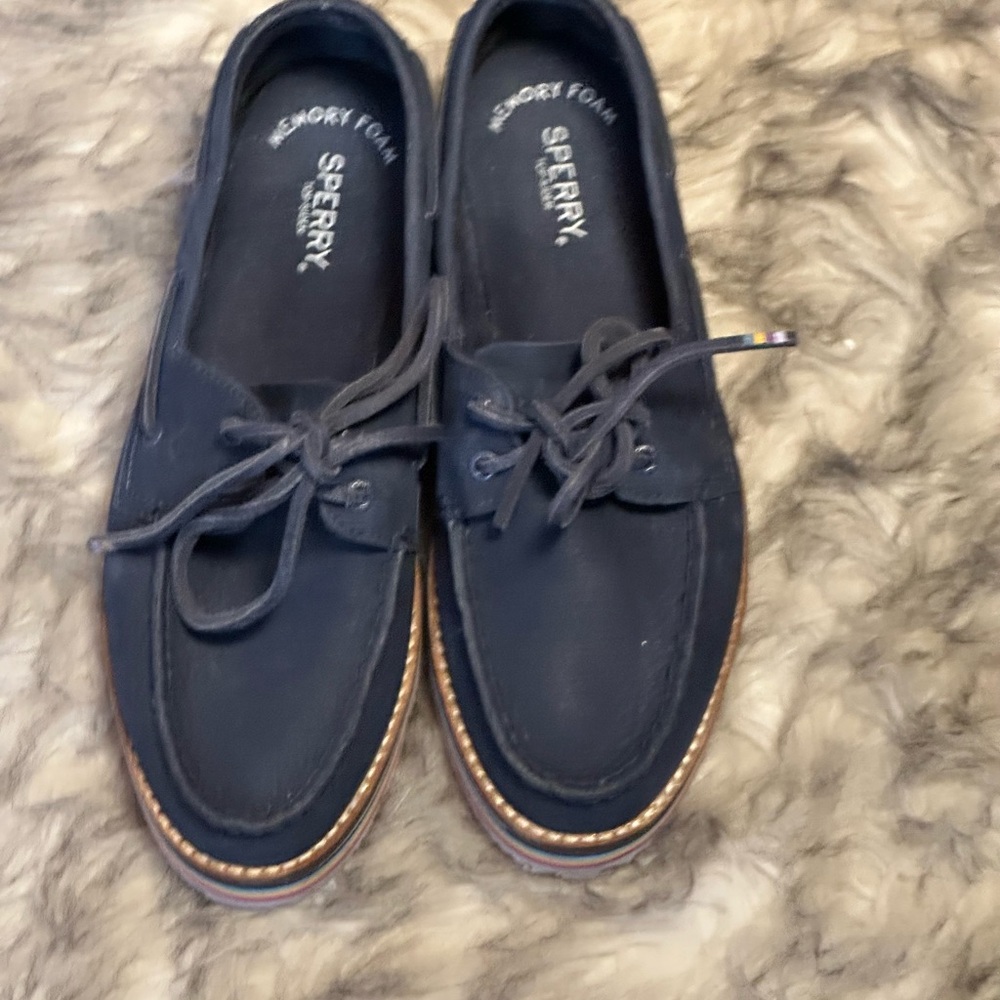 Sperry Black Flats Moccasin-Style Loafers